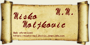 Miško Moljković vizit kartica